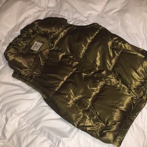 Olive puffer vest